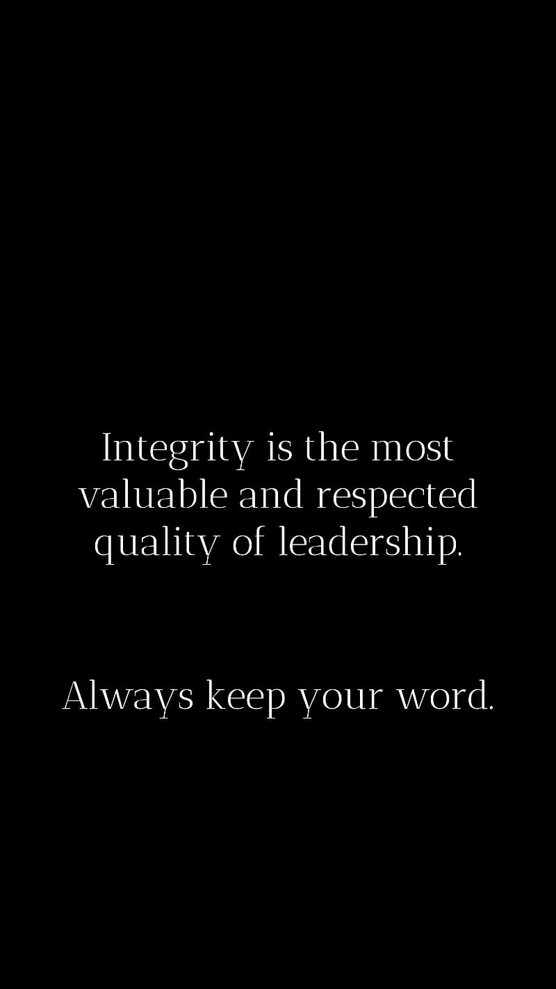 quote, integrity, leadership, word, saying, HD phone wallpaper