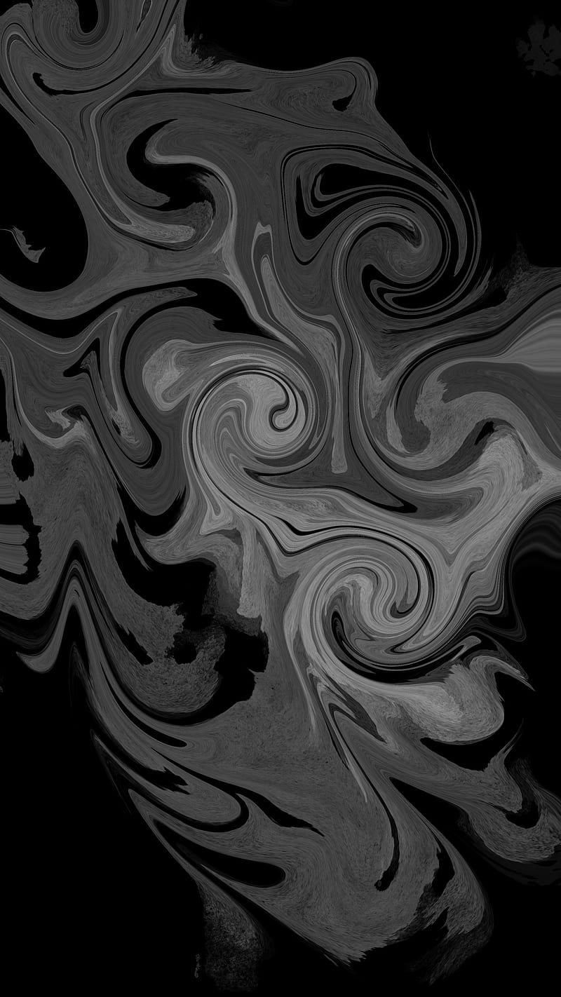 FLUID , Fluid, abstract, amoled, black, color, gray, gris, lava, premium, swirl, HD phone wallpaper