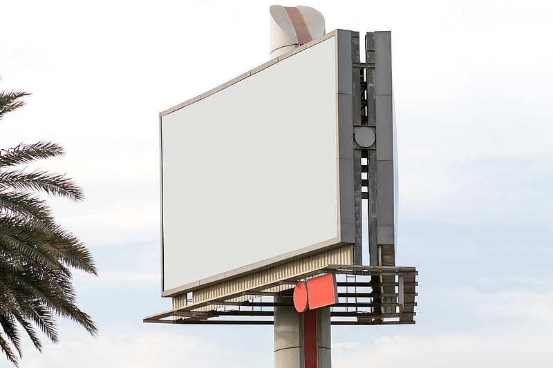 rectangular blank billboard, HD wallpaper