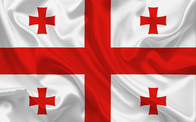 Flag of Georgia, Georgian flag, Europe, Georgia, HD wallpaper