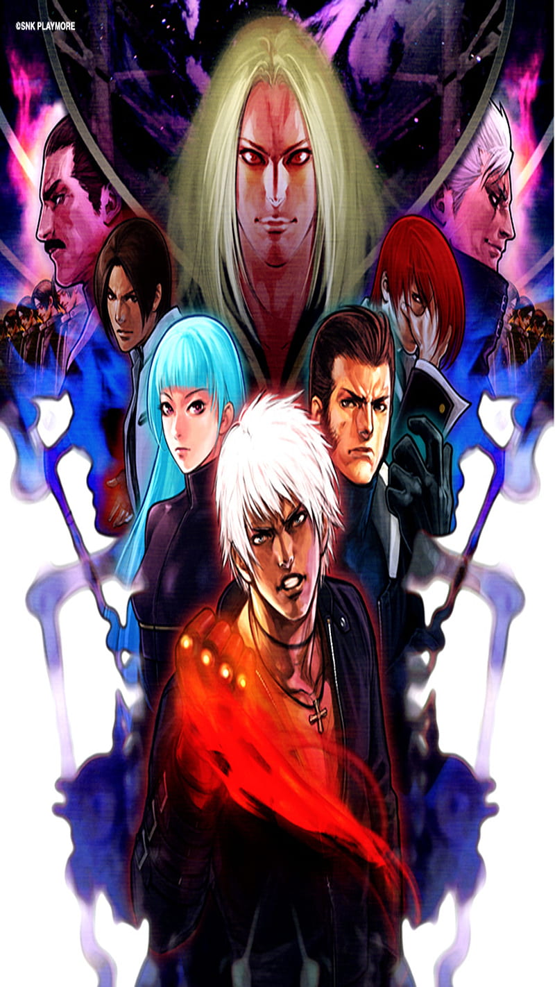 Orochi, anime, iori, iori yagami, kof, leona, snk, the king of