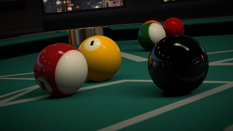 pool, billiads, table, balls, HD wallpaper
