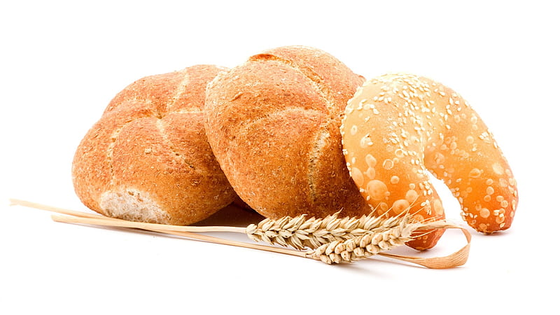 White buns, rolls, wheat, bun, background, abstract, white bread, seeds, graphy, white, HD wallpaper
