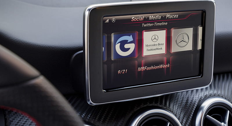 2013 Mercedes-Benz A-Class A 250 Sport COMAND Online multimedia system , car, HD wallpaper