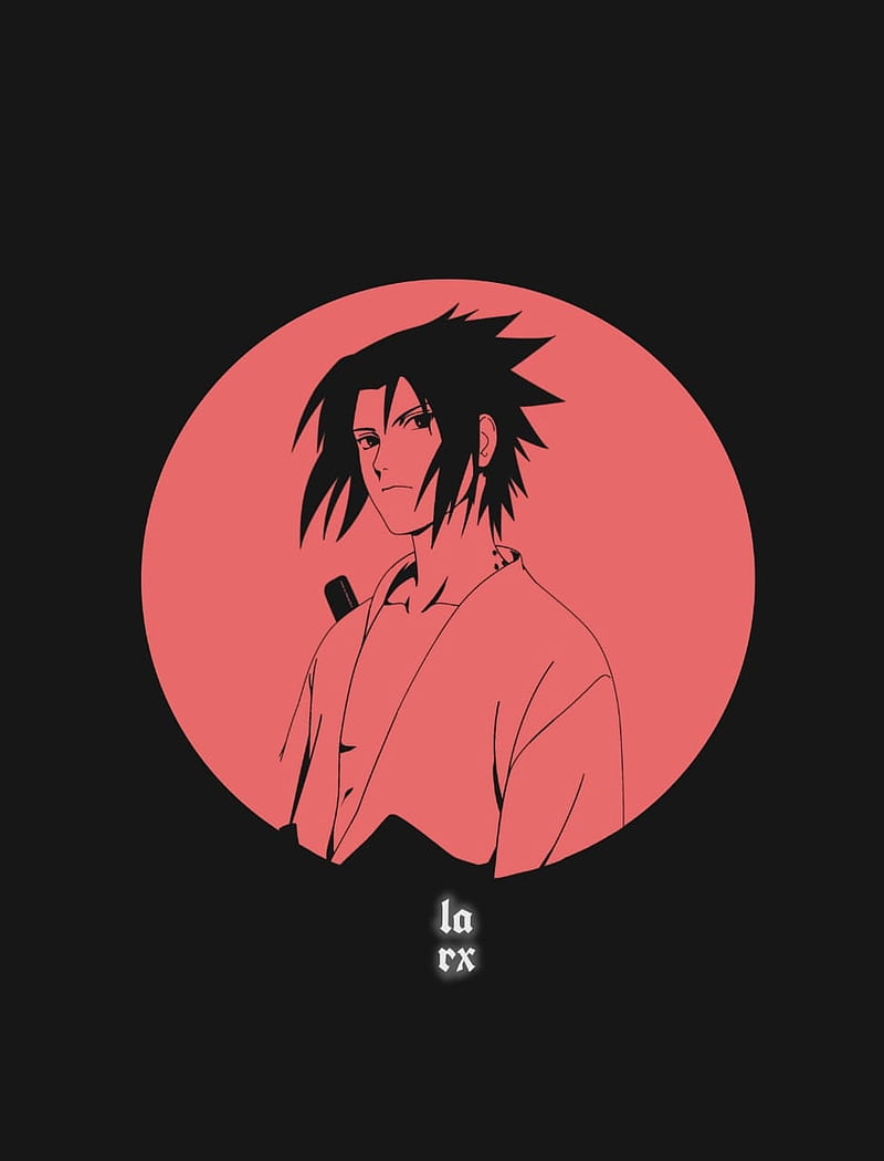 Sasuke, naruto, magenta, art, dp, HD phone wallpaper