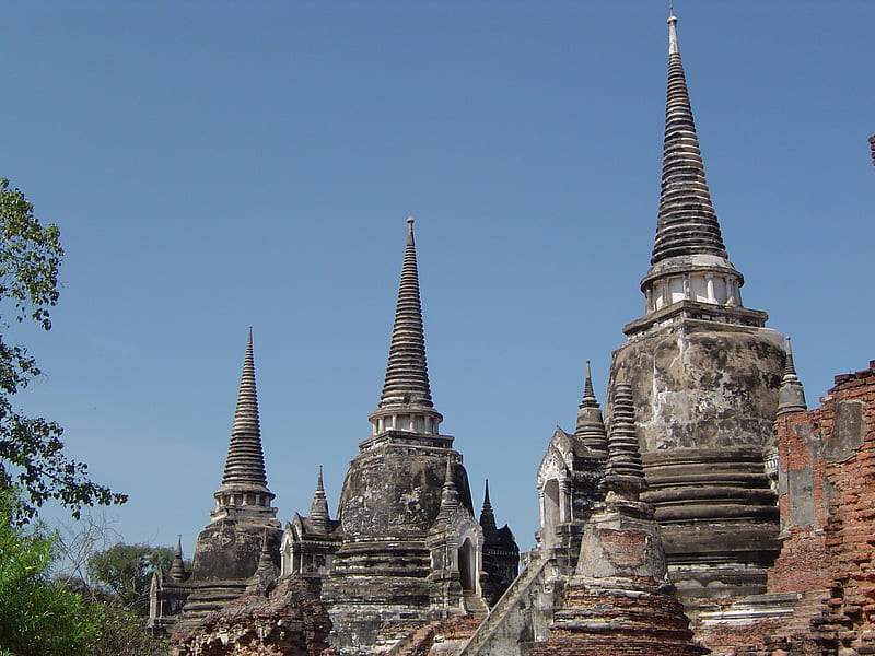 Ayutthaya, temple, buddhism, thai, HD wallpaper