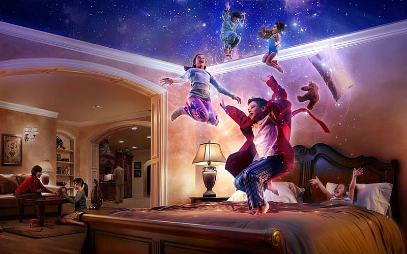 Bed Jump, jump, bed, HD wallpaper Bed Jump, jump, bed, HD wallpaper