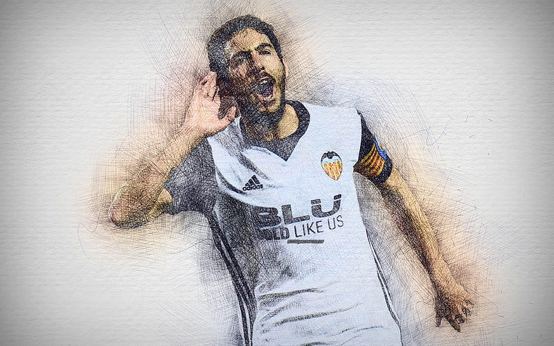 Daniel Parejo artwork, football stars, Valencia, La Liga, soccer,  footballers, HD wallpaper | Peakpx
