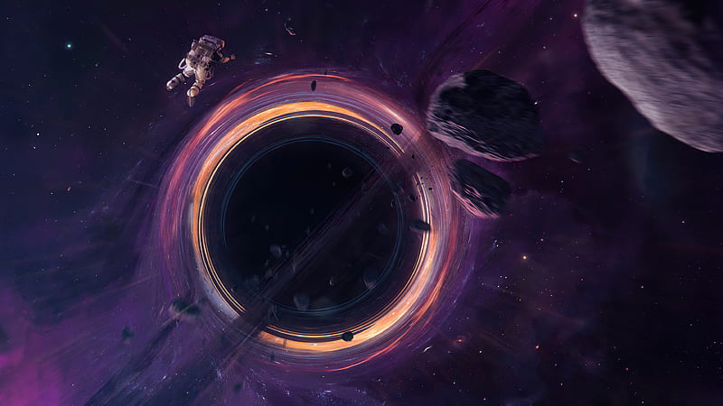 Sci Fi Black Hole and Background, Ultra Black Hole, HD wallpaper