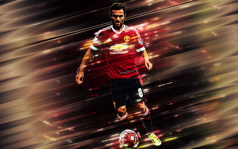 Juan Mata, Manchester United FC, Spanish football player, attacking midfielder, Premier League, England, football, Mata, HD wallpaper