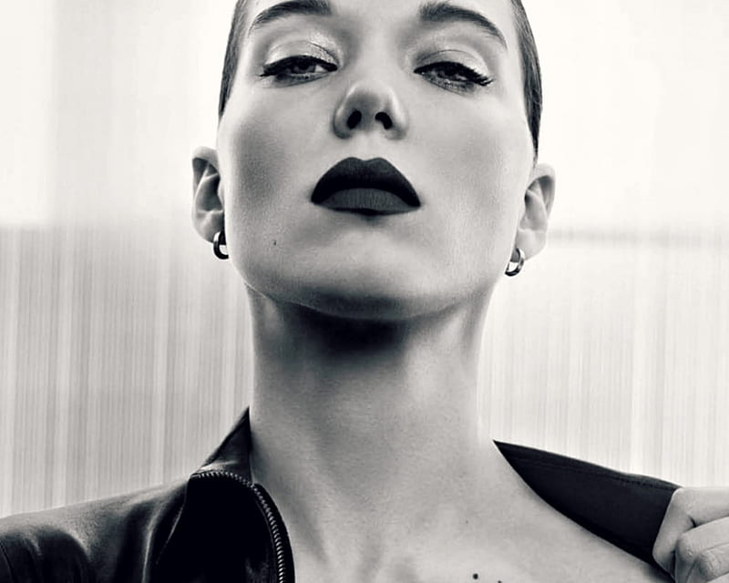 Léa Seydoux, model, women, monochrome, looking away, black dress, women  outdoors, HD phone wallpaper