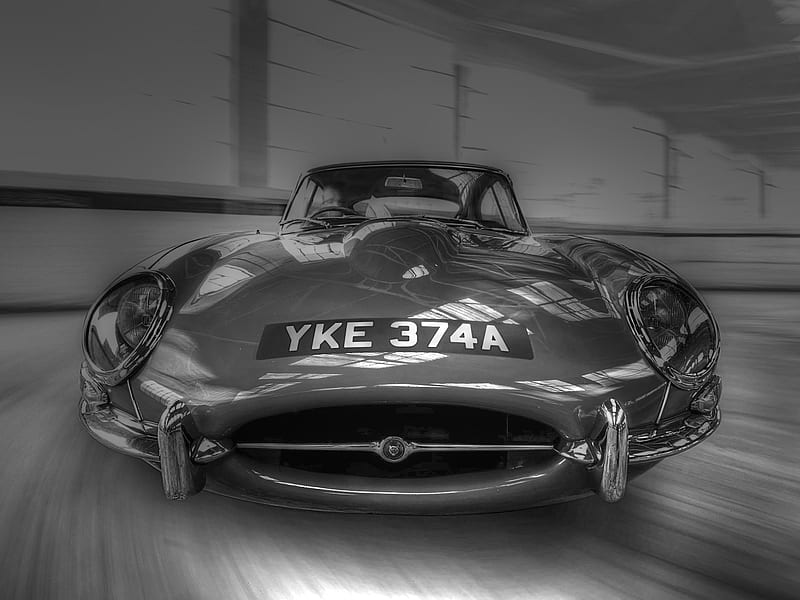 Jaguar E Type, retro, sports car, jaguar, vintage, HD wallpaper
