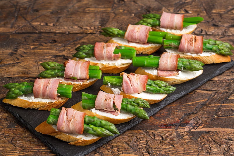 Food, Sandwich, Asparagus, Bacon, Snack, HD wallpaper