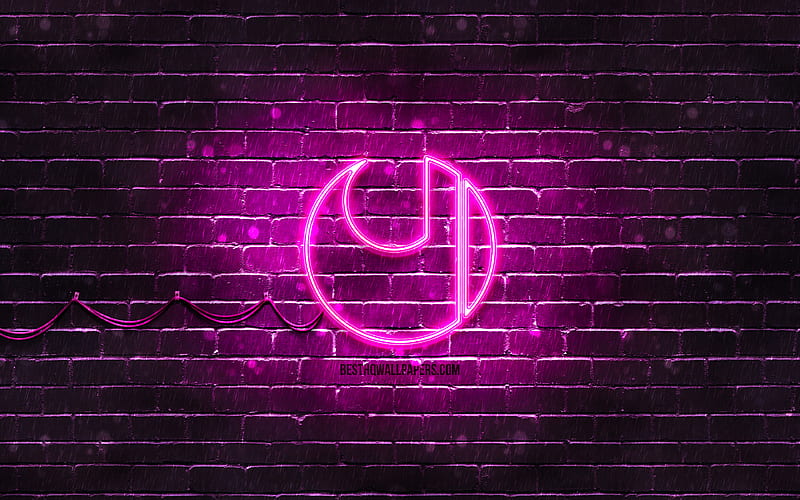 Uhlsport purple logo purple brickwall, Uhlsport logo, brands, Uhlsport neon logo, Uhlsport, HD wallpaper