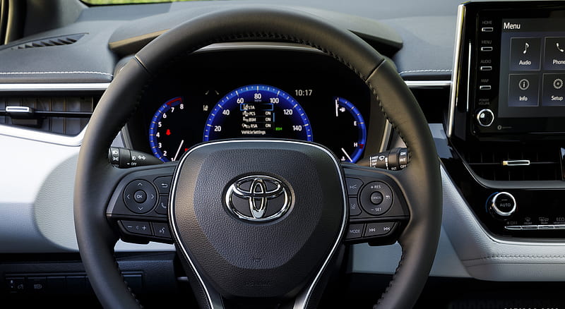 2019 Toyota Corolla Hatchback - Interior, Steering Wheel , car, HD wallpaper