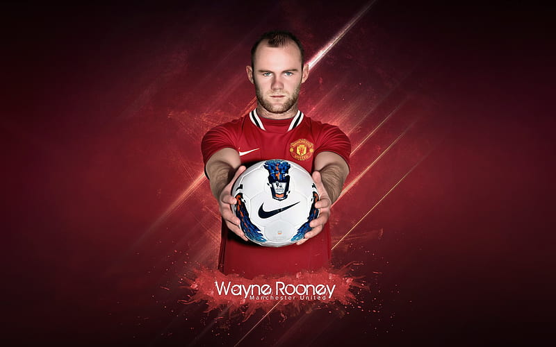 Wayne Rooney, fan art, Manchester United, football stars, MU, footballers, Premier League, HD wallpaper