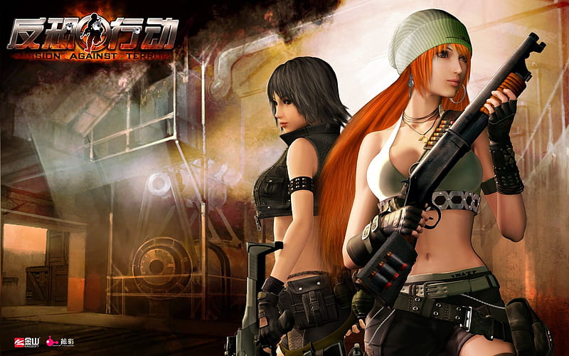 Anti-terrorist operation game girl2, HD wallpaper