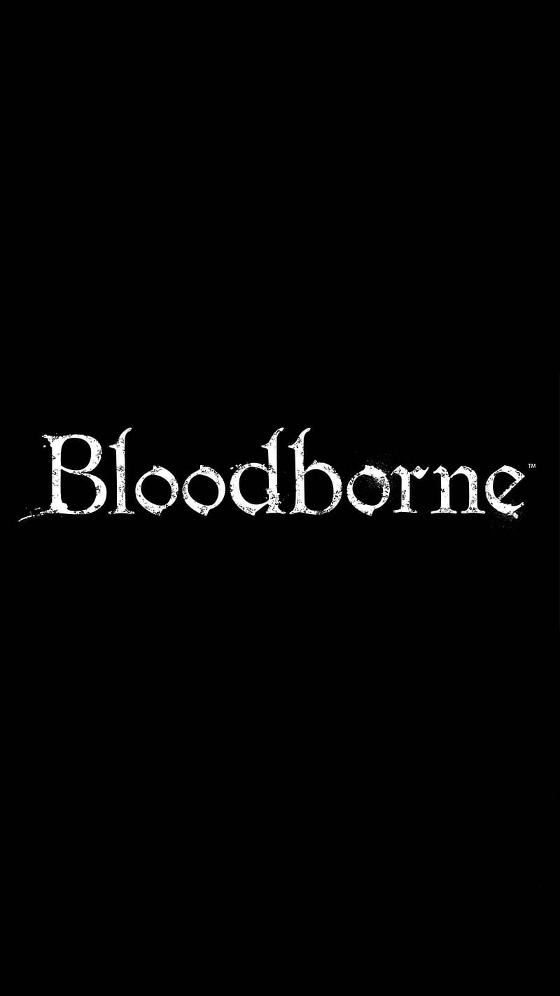 Bloodborne logo , black, dark, from, game, software, souls, HD phone wallpaper