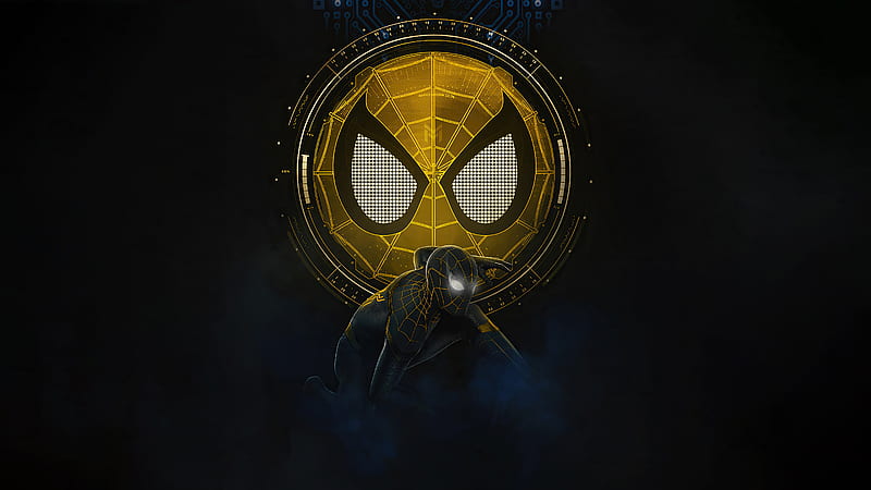 Spider Man No Way Home Gold Black Suit , spider-man-no-way-home, spiderman, 2021-movies, movies, artstation, HD wallpaper