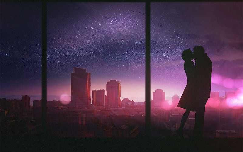 Young Couple First Kiss ( BACKGROUNDS). Best HQ. Love couple , Couple , Anime, Small Couple, HD wallpaper