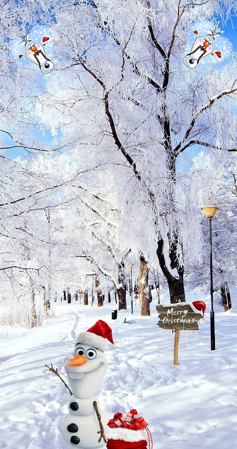 Olaf, navidad, nieve, Fondo de pantalla de teléfono HD | Peakpx