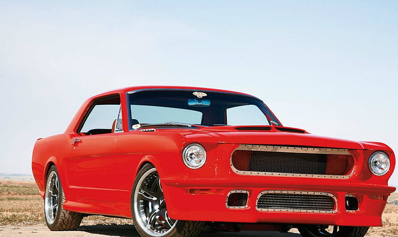 1964-1-2-Ford-Mustang-Coupe, Classic, 1964, Red, Ford, HD wallpaper