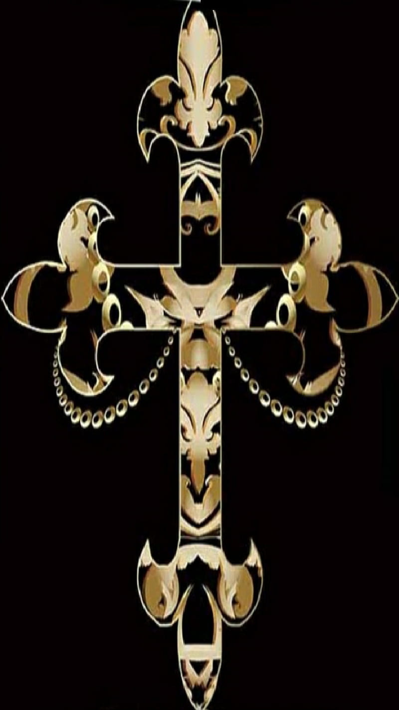 Celtic Cross, abstract, black, celtic, cross, roses, white, HD phone wallpaper