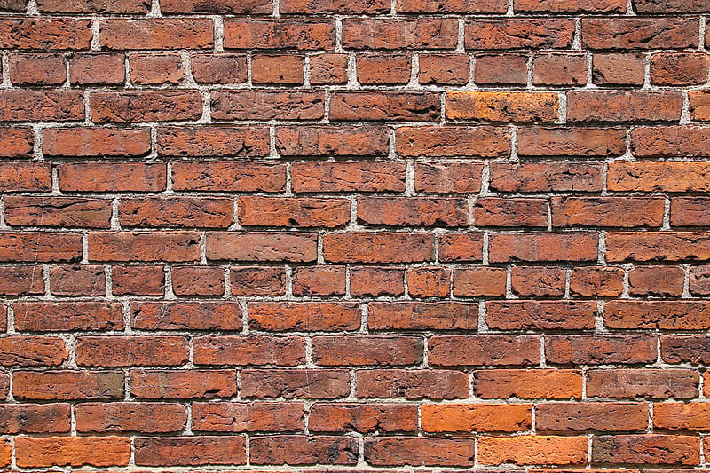 wall, bricks, brick wall, texture, red, HD wallpaper