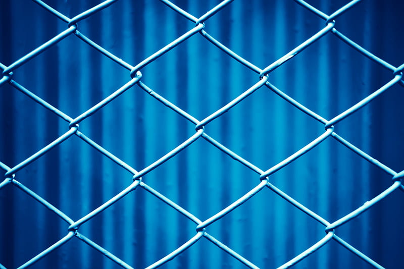 mesh, metal, braided, blue, macro, HD wallpaper