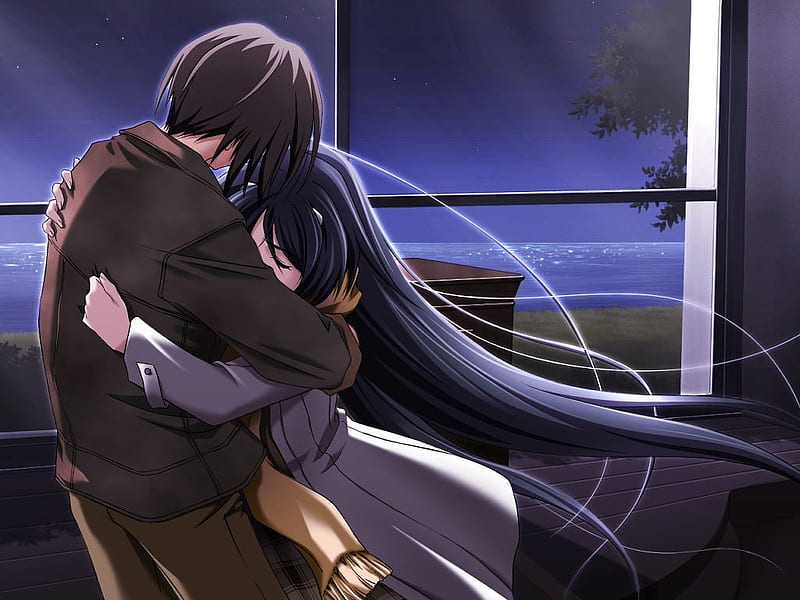 Hearty Embrace, anime, HD wallpaper