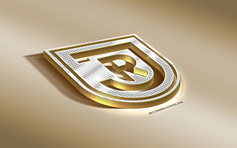 SSV Jahn Regensburg, German football club, golden silver logo, Regensburg, Germany, 2 Bundesliga, 3d golden emblem, creative 3d art, football, HD wallpaper