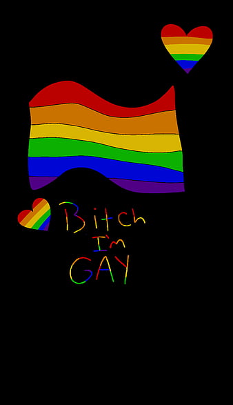 B***h Im gay, lgbt, lgbtq, rainbow, HD phone wallpaper