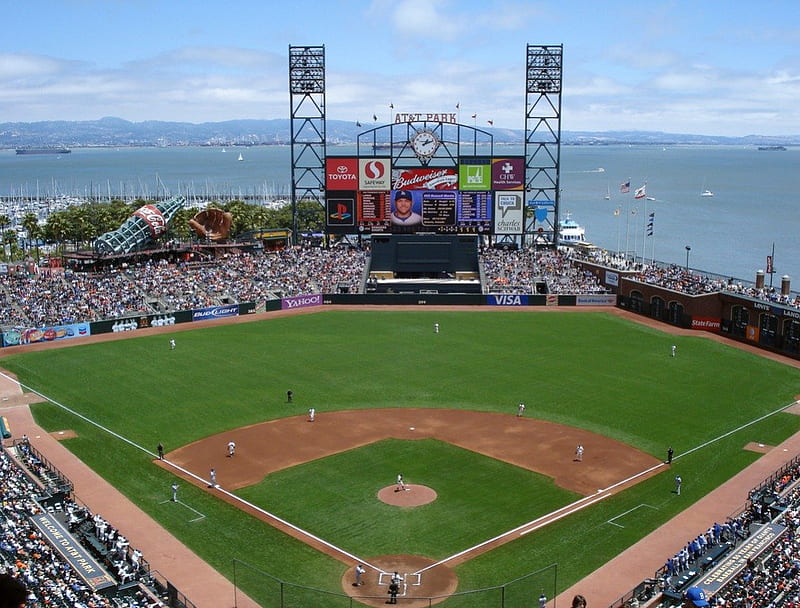 AT&T Park Home of The San Francisco Gaints, Baseball, Stadiums, Gaints, San Francisco, MLB, HD wallpaper