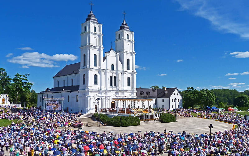 Basilica in Aglona, Latvia, Latvia, Aglona, church, basilica, HD wallpaper