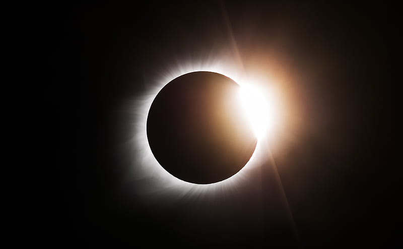 Total Solar Eclipse Diamond Ring Ultra, Space, Moon, Light, Wyoming, America, Shadow, Eclipse, canon, unitedstates, corona, Canon EOS-1D X Mark II, EOS-1D X Mark II, Total Solar Eclipse, diamon ring, HD wallpaper