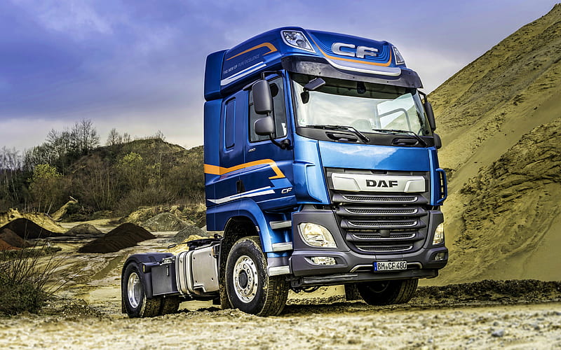 DAF CF offroad, 2020 trucks, R, cargo transport, 2020 DAF CF, LKW, new CF, trucks, DAF, HD wallpaper
