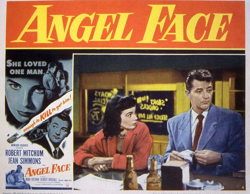 Classic Movies - Angel Face (1952), Ange Face Movie, Classic Movies, Jean Simmons, Mona man, Herbert Marshal, Robert Mitchum, HD wallpaper