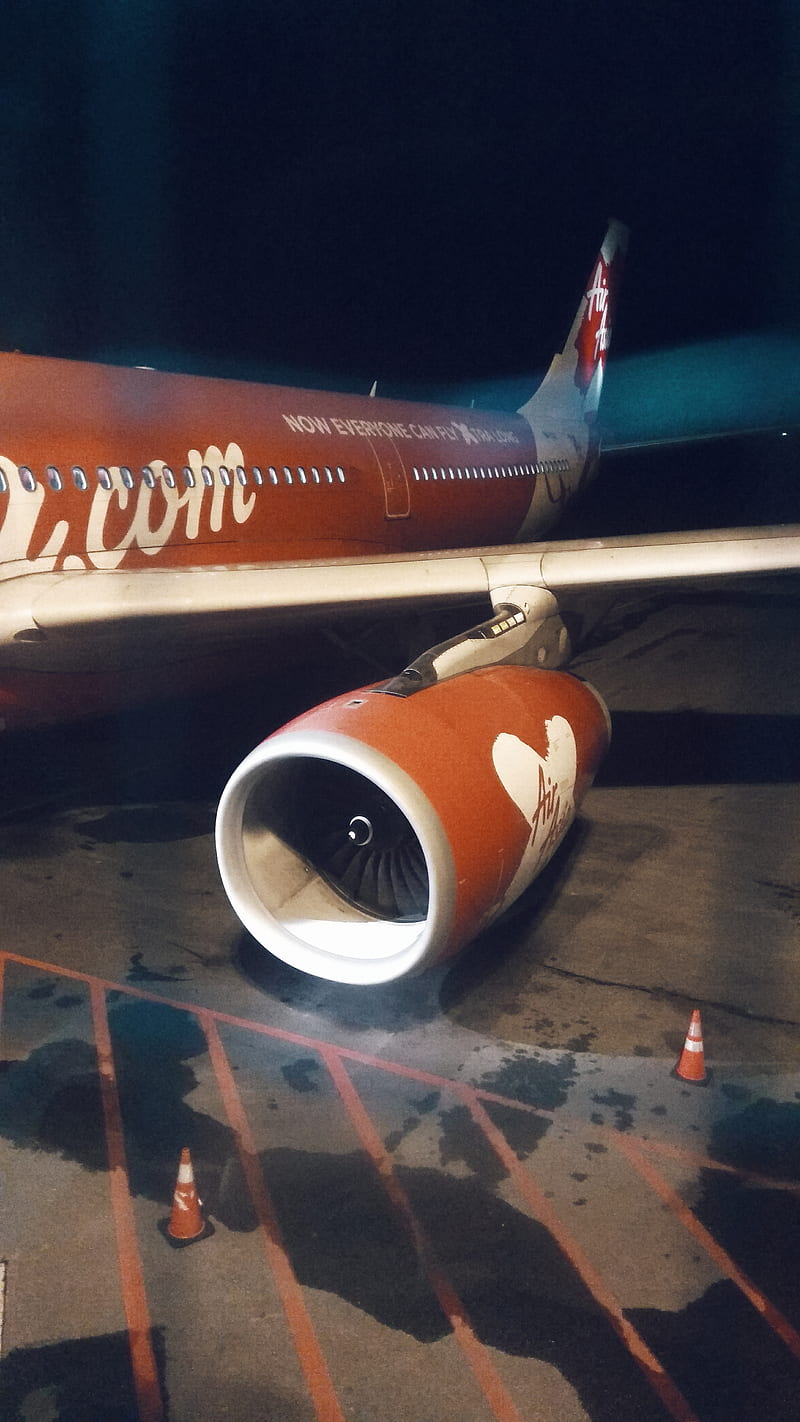 Trent 700, aircraft, avgeek, aviation, best , engine, night red, HD phone wallpaper
