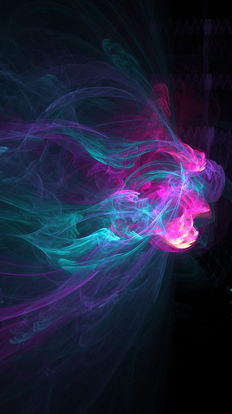 Pink Blue Light, neon, background, magic, colorful, crazy, blur, HD phone wallpaper