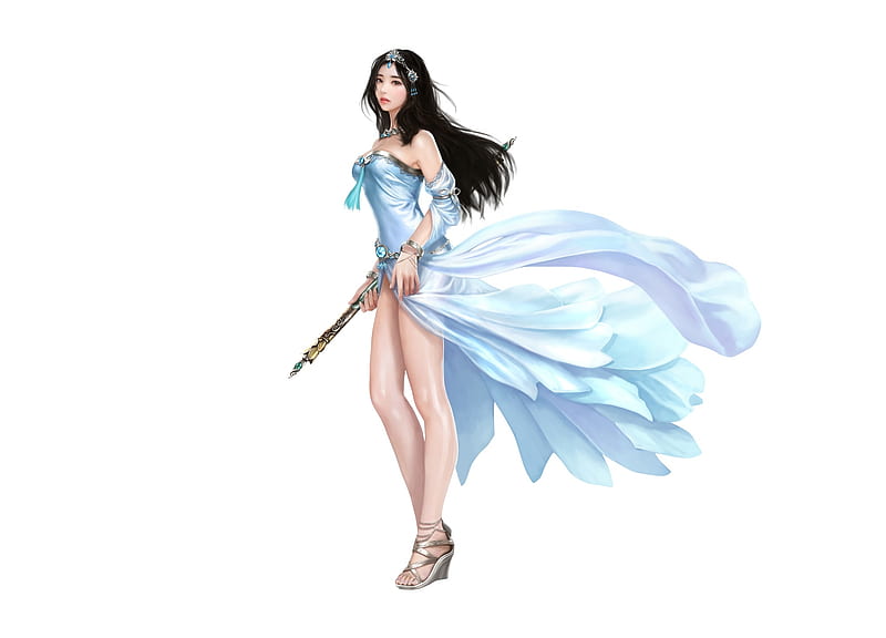 1080p Free Download Fantasy Girl Fantasy Girl Game Asian White Blue Hotduck Yoon Hd 