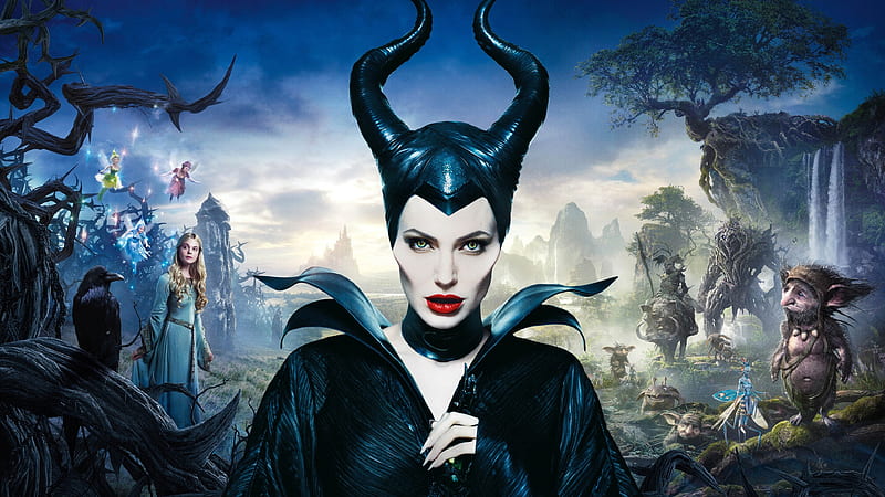 Angelina Jolie In Maleficent Movie, angelina-jolie, celebrities, maleficent, movies, HD wallpaper