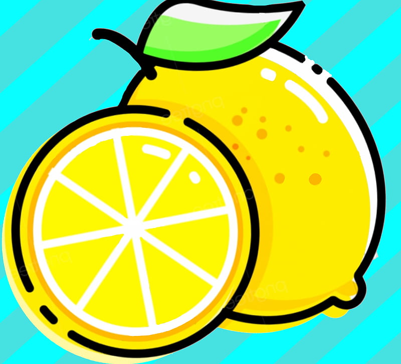 Lemon, cute, fruit, kawaii, HD wallpaper