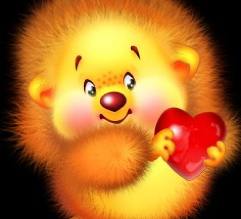 Happ yBeaver, cute, beaver, love, heart, HD wallpaper