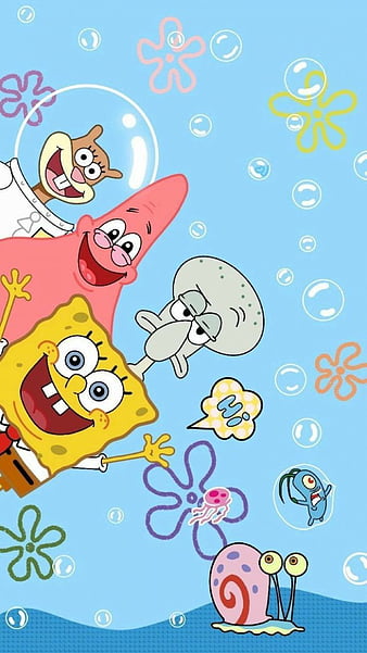 Spongebob Discover more American, Animated, Cartoon, Cute, Protagonist wal. Cartoon iphone, Spongebob iphone, Spongebob, Cartoon Characters, HD phone wallpaper