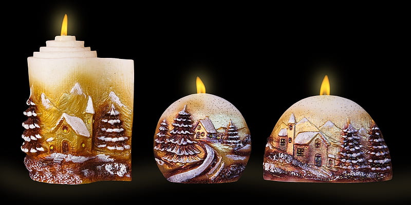 Candles, Christmas, Light, Beeswax, Art, HD wallpaper
