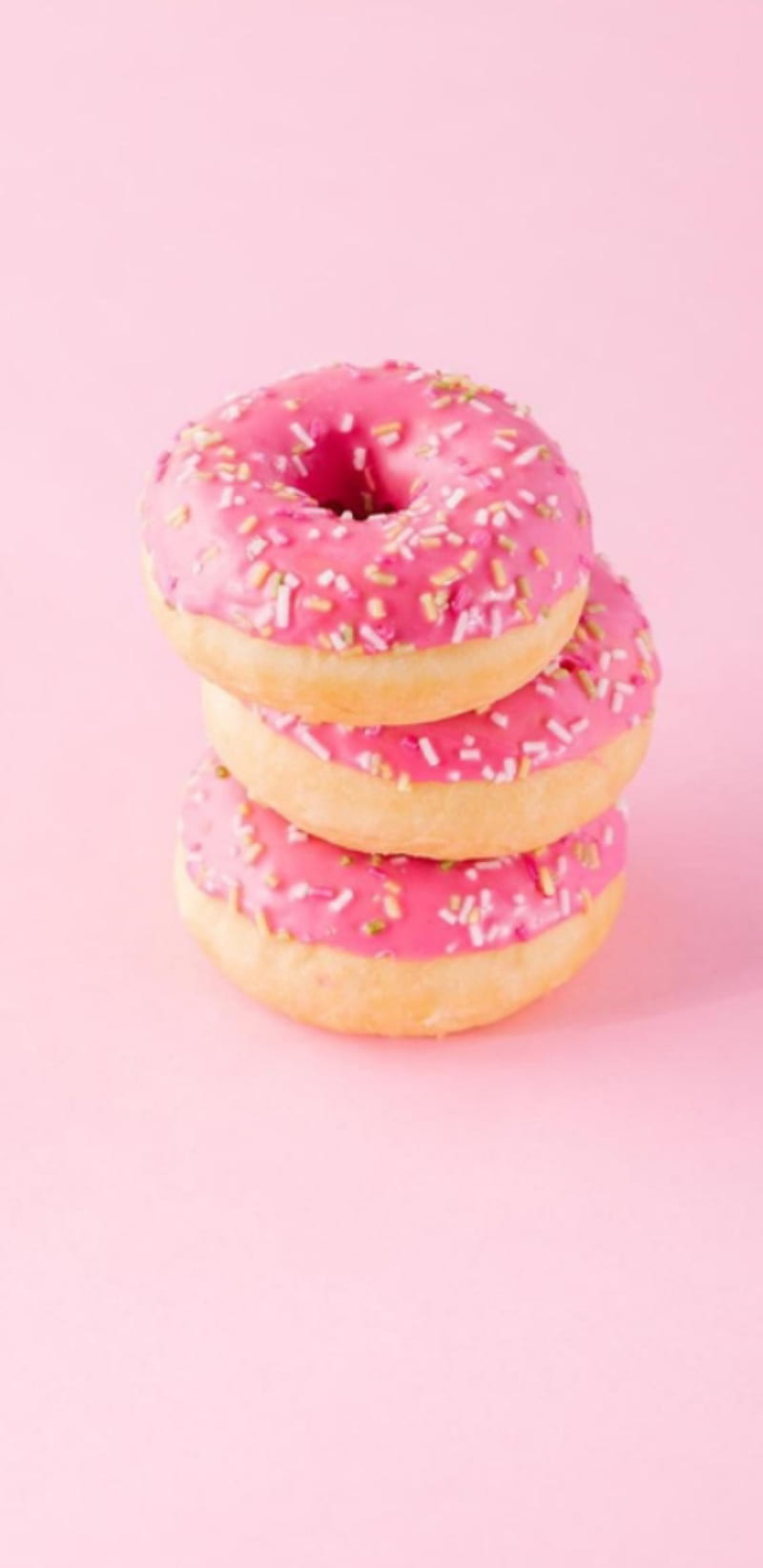 donut, eat, sugar, pink, HD phone wallpaper