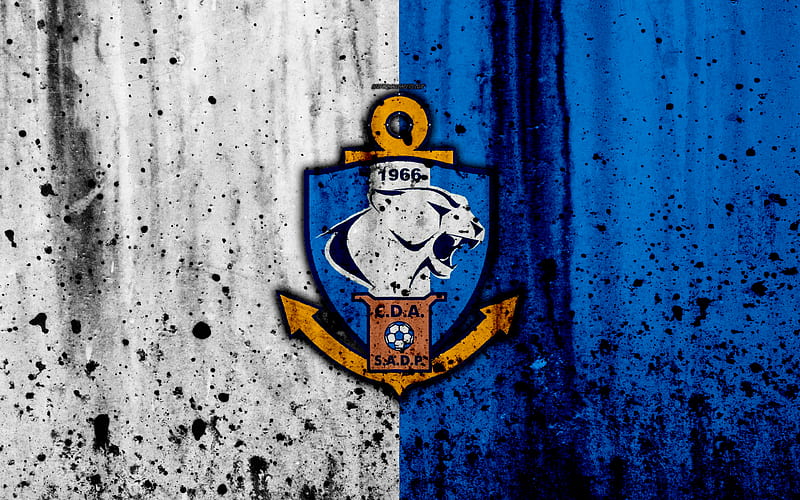 FC Antofagasta, art, grunge, Chilean Primera Division, soccer, football club, Chile, Antofagasta, logo, stone texture, Antofagasta FC, HD wallpaper