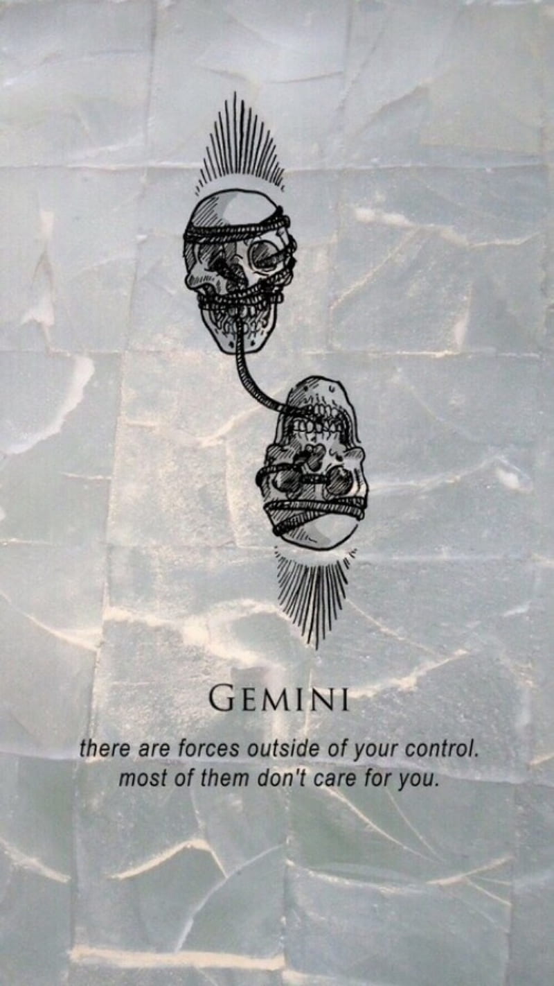 Gemini, designs, drawings, skulls, twins, zodiac, HD phone wallpaper |  Peakpx