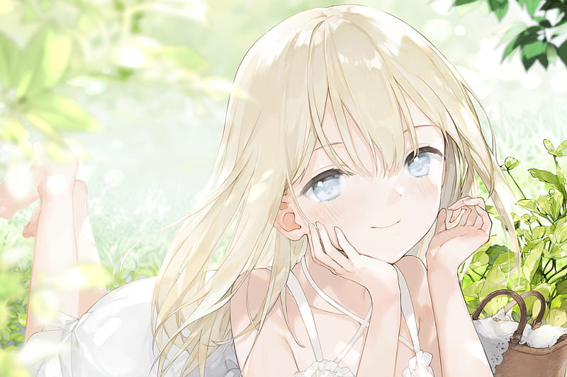 Anime Girl Blonde Blue Eyes Hd Wallpaper Peakpx