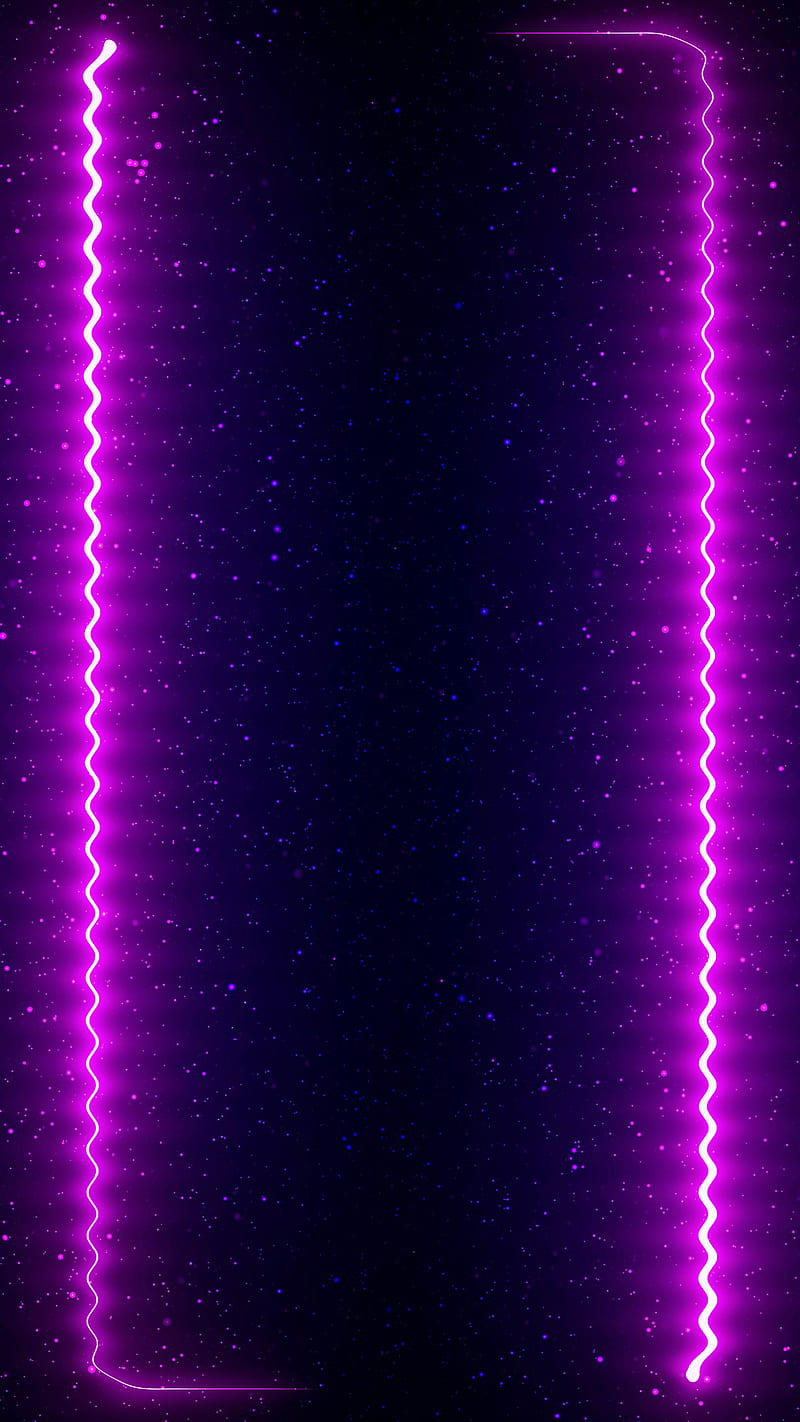 Purple neon border with flare on the top background 3184675 Stock